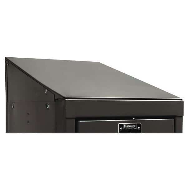 Individual Slope Top, 12"X18"X6", Black, HALLOWELL, Mfr# KISTT1218ME