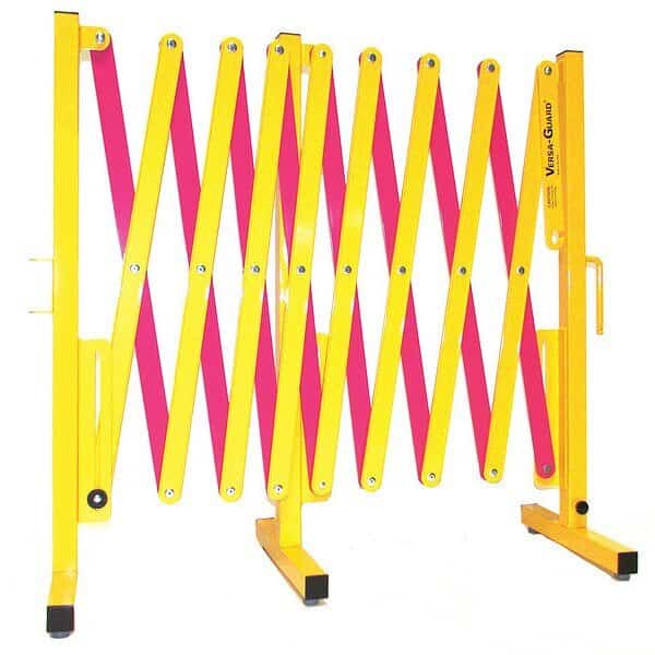 Portable Expandable Safety Barricades, Yellow/Magenta, VERSA-GUARD, Mfr# VG-5015