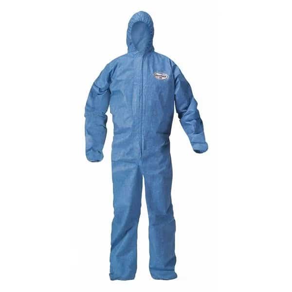 Disposable Coveralls, Hooded, XL, SMMMS, Zipper, Elastic Cuff, Elastic Ankle, Serged Seam, 24 PK