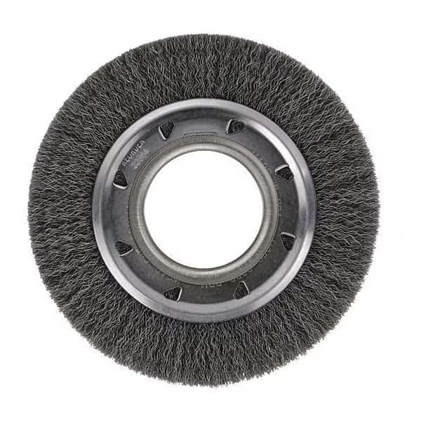 Crimped Wire Wide Face Wheel Brush, 6"