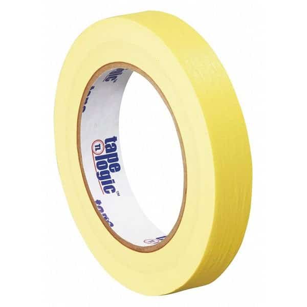 Tape Logic® Masking Tape, 4.9 Mil, 3/4" x 60 yds., Yellow, 12/Case, TAPE LOGIC, Mfr# T93400312PKY