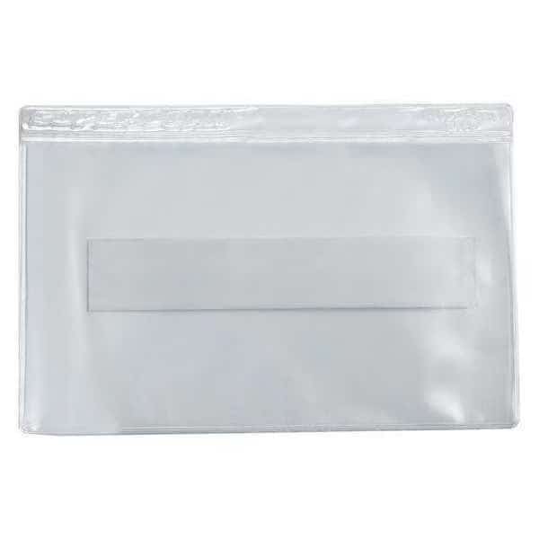 SUPERSCAN Press-On Vinyl Envelopes, Long Side Open, 2" x 3 1/2", Clear, 50/Case