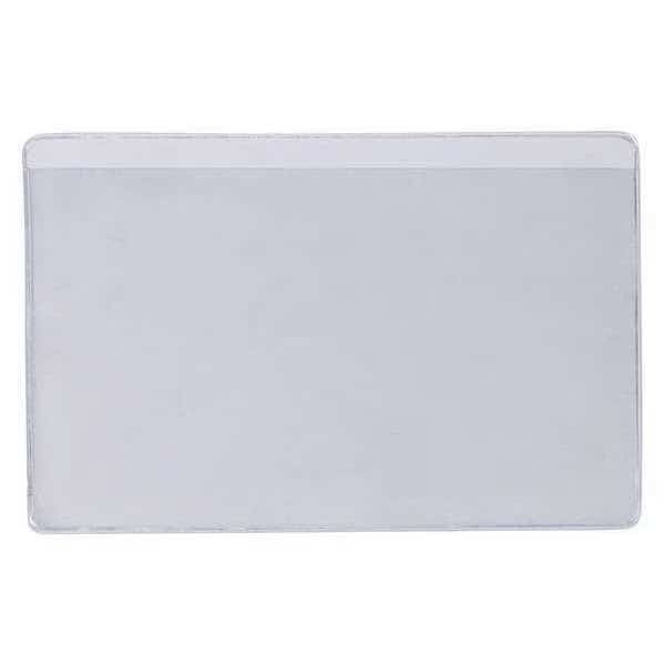 SUPERSCAN Press-On Vinyl Envelopes, Long Side Open, 3" x 5", Clear, 50/Case