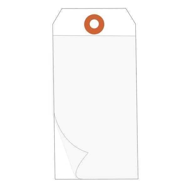Tag, Self Laminating, 6 1/4x3 1/8", PK100, 10 Mil Vinyl, White, 100 PK