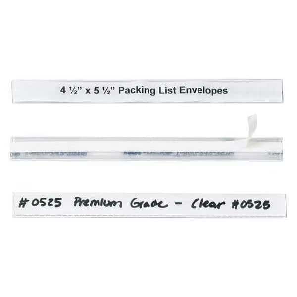 Hol-Dex® Self-Adhesive Plastic Label Holder, 1/2" x 6", Clear, 12/Case, Hol-Dex, Mfr#: LH110