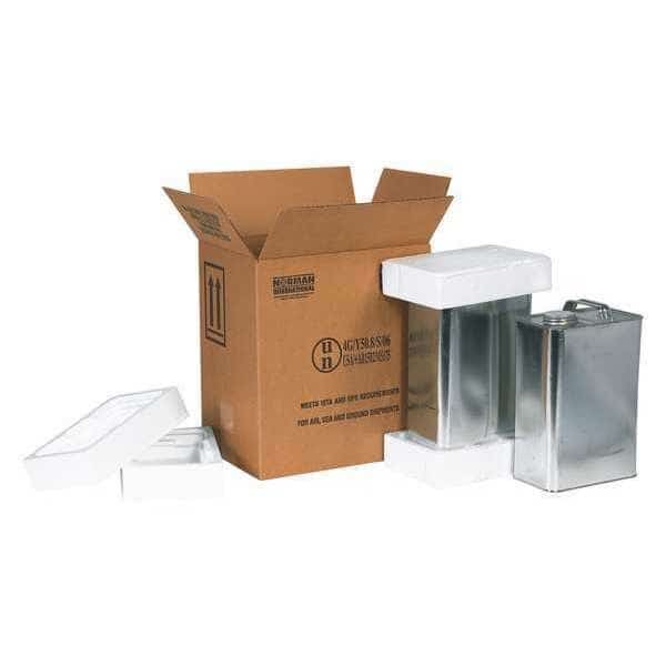 Shipper Kit, 11 3/8 in Inside Lg, 8 3/16 in Inside W, 12 3/8 in Inside H, Kraft, Single Wall