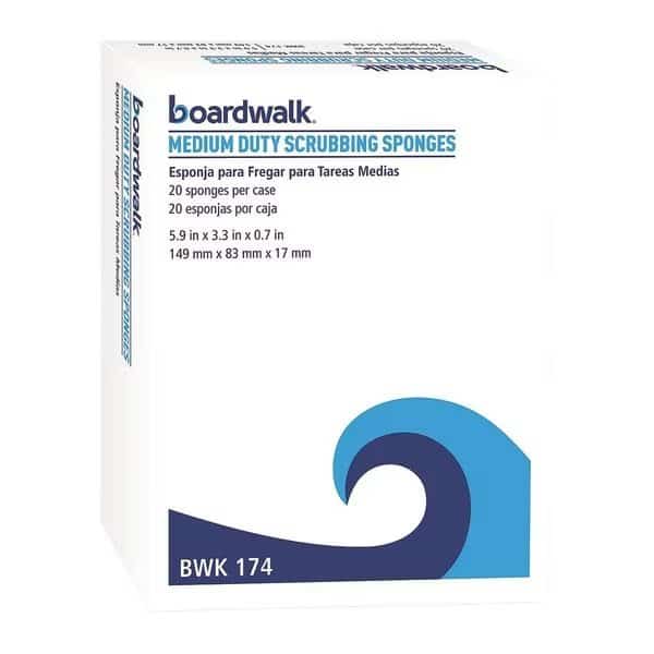Med Duty Scrubbing Sponge, Ylw/Grn, PK20
