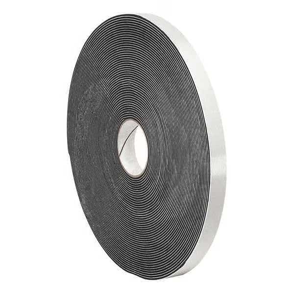 Foam Tape, Black, 1"x5 yd., 125 mil, Closed Cell Polyvinyl Chloride Foam