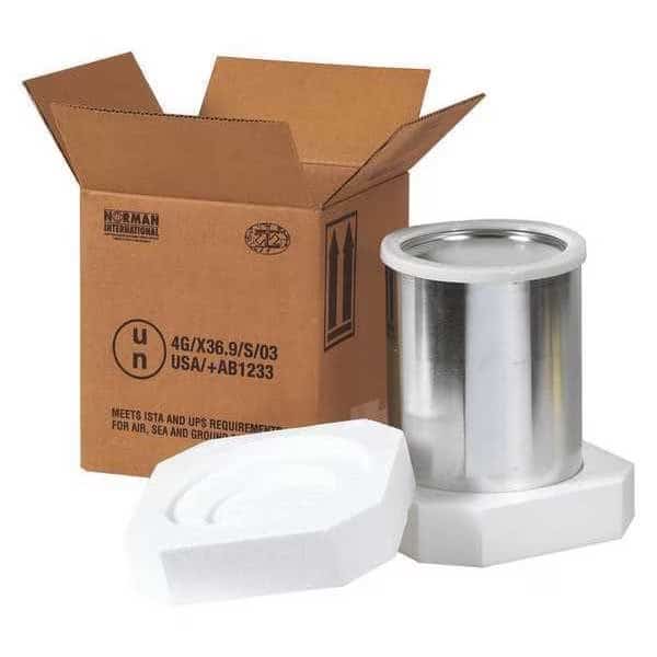 Haz Mat Shipper Kit,8 1/2x8 1/2x9 5/16", Mfr#: HAZFS1G, PARTNERS BRAND
