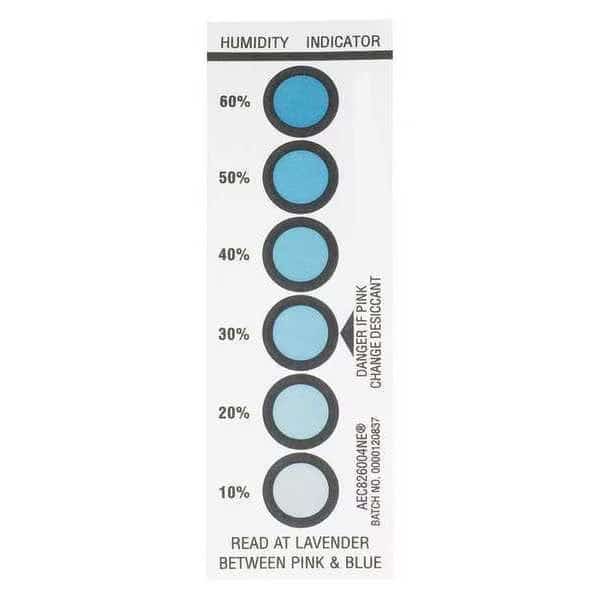 Humidity Indicators, 10-20-30-40-50-60%, 1 9/16" x 4 3/4", White, 200/Case, PARTNERS BRAND, Mfr# DES163