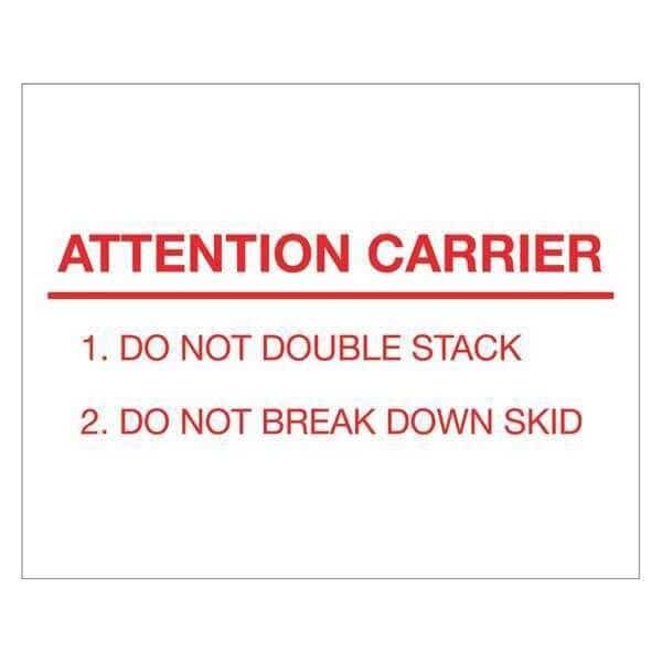 Tape Logic® Labels, "Attention Carrier", 8" x 10", Red/White, 250/Roll, TAPE LOGIC, Mfr# DL1231