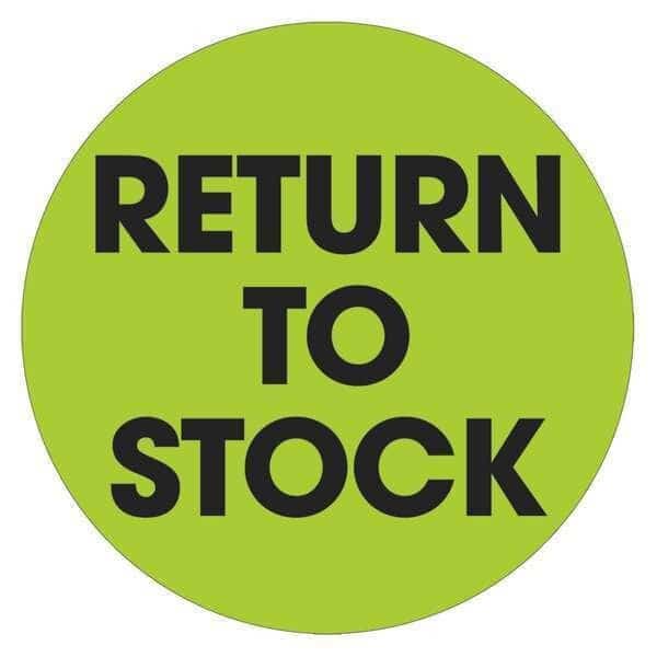 Tape Logic® Labels, "Return To Stock", 2" Circle, Fluorescent Green, 500/Roll, TAPE LOGIC, Mfr# DL1247