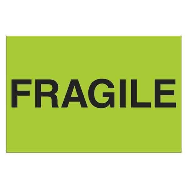 Tape Logic® Labels, "Fragile", 2" x 3", Fluorescent Green, 500/Roll, TAPE LOGIC, Mfr# DL1056