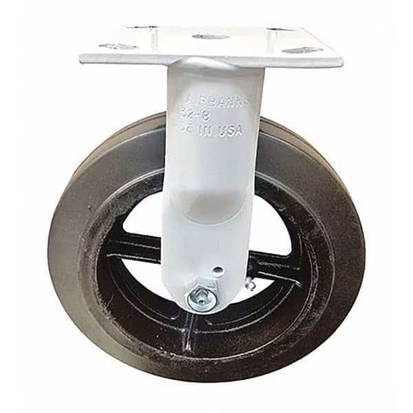 Casters, RubberMold-on, Rigid, 6"