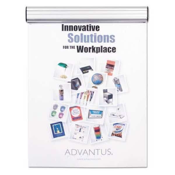 Grip-A-Strip Display Rails, 1.5" x 9", Satin Aluminum