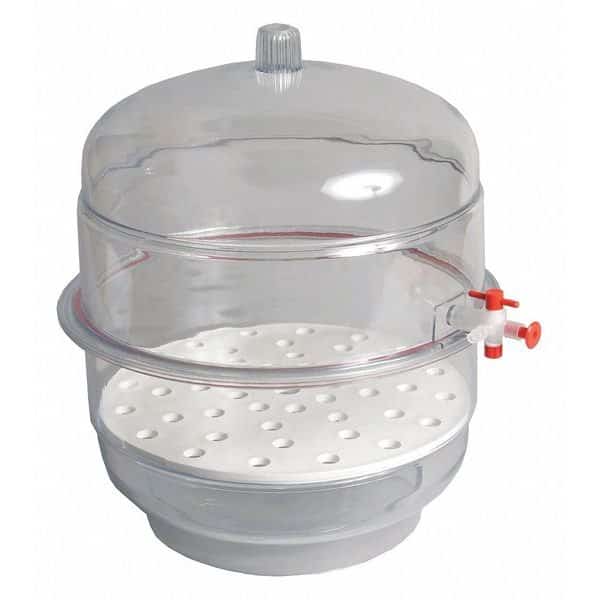Desiccator, Vacuum, Clear Base, 6"