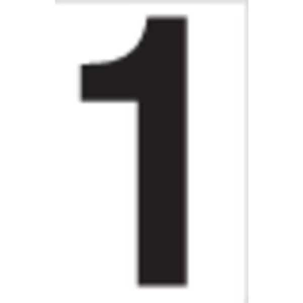Truck, 2", Numeral, 1, White Vinyl, PK50