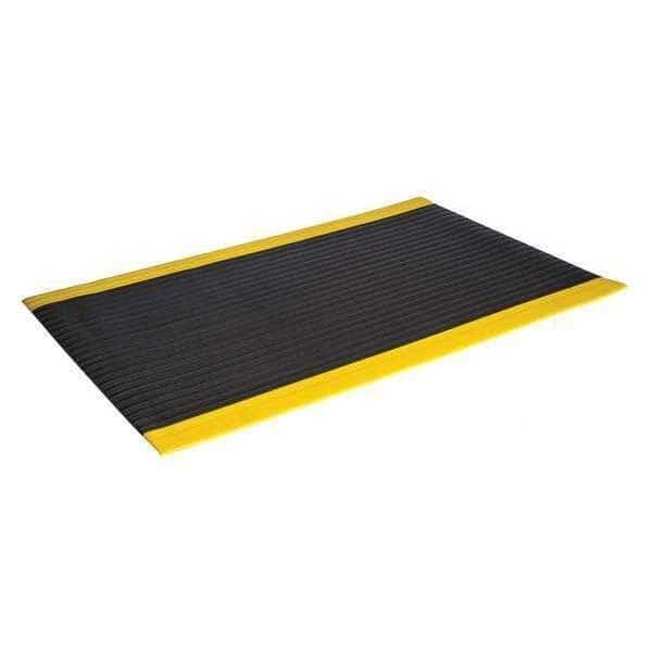 Antifatigue Mat, 12 ft. L x 3 ft. W, Black/Yellow