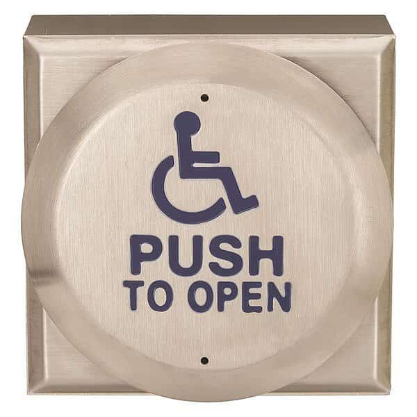 Push Plate Switch, Round, w/Aluminum Box