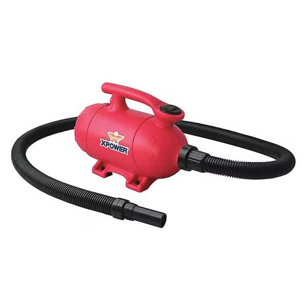 2-in-1 Pro-At-Home Force Air Pet Dryer + Vacuum, 2 HP, 100 CFM, 8 Amps, Pink