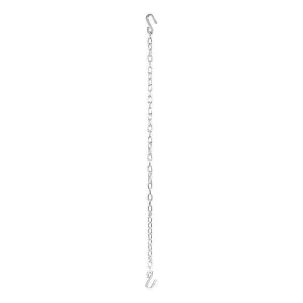 Sfty Chain w/2 S-Hooks, Clr Znc, 48", 80010