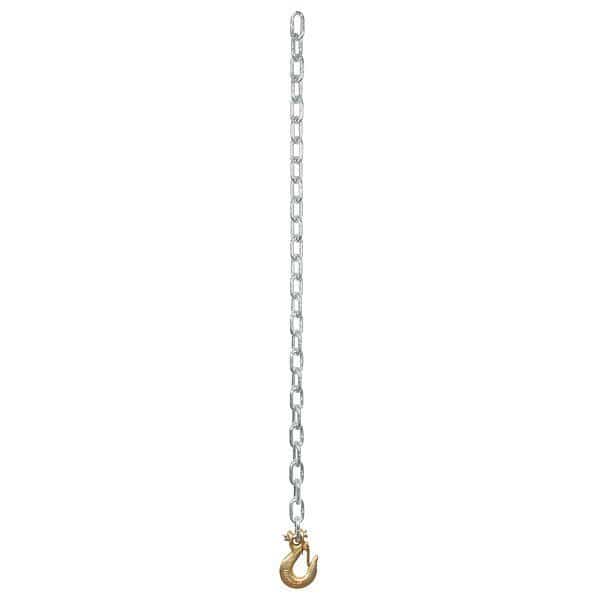 Sfty Chain w/1 Clvs Hk, Clr Znc, 35", 80302