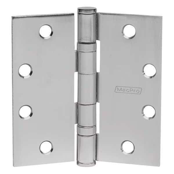 Door and Butt Hinge, Steel, Full Mortise Mounting, 1 15/16 in Leaf W x 4 1/2 in Leaf H