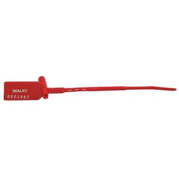 Adjustable Pull Tight Seal, 9-1/4" L, 7 Digits, PK100