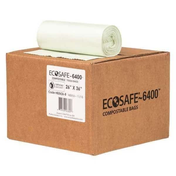 20 gal Trash Bags, 26 in x 36 in, Extra Heavy-Duty, 0.85 mil, Green