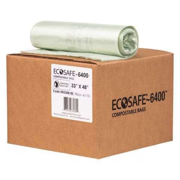35 gal Trash Bags, 33 in x 48 in, Extra Heavy-Duty, 0.85 mil, Green