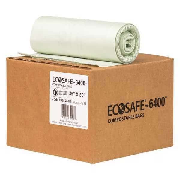 39 gal Trash Bags, 35 in x 50 in, Extra Heavy-Duty, 0.85 mil, Green