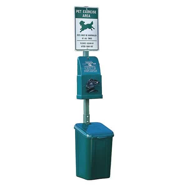 Pet Waste Container,Polyethylene,Green , Mfr#: 1010