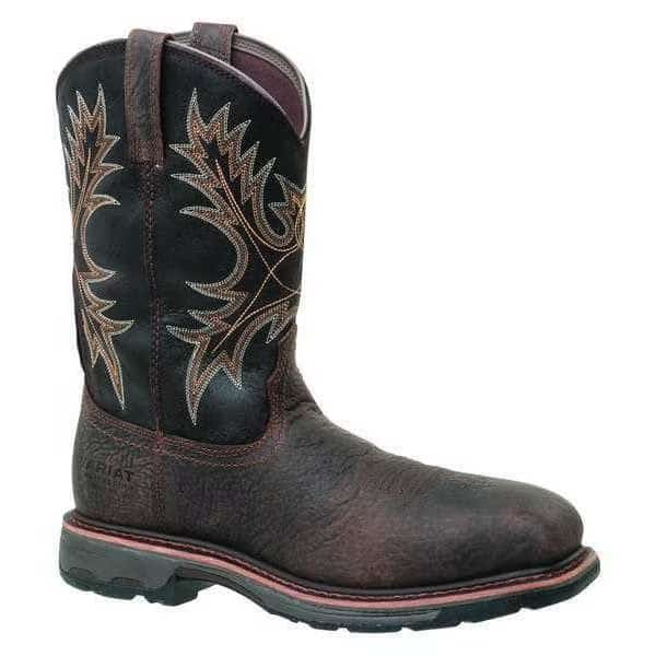 Men's Western Boot, 14, Composite Toe, 11 in H, Bruin Brown, 10017420
