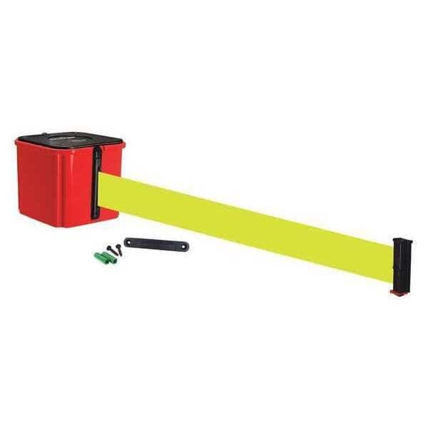 Belt Barrier, 4" H, Fluorescent Yllw Belt, RETRACTA-BELT, Mfr# WM412RD15-FY-RE