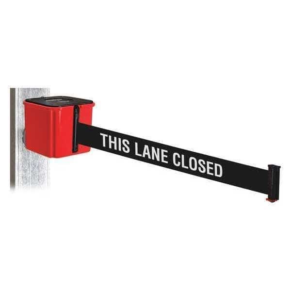 Belt Barrier, 4-1/4" H, This Lane Closed