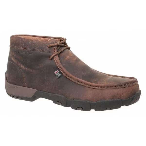 Men's Chelsea Boot, 12 M, Steel Toe, 4 in H, Brown, 235