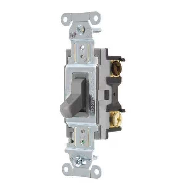 Wall Switch, Gray, 3-Way Type, 1 to 2 HP