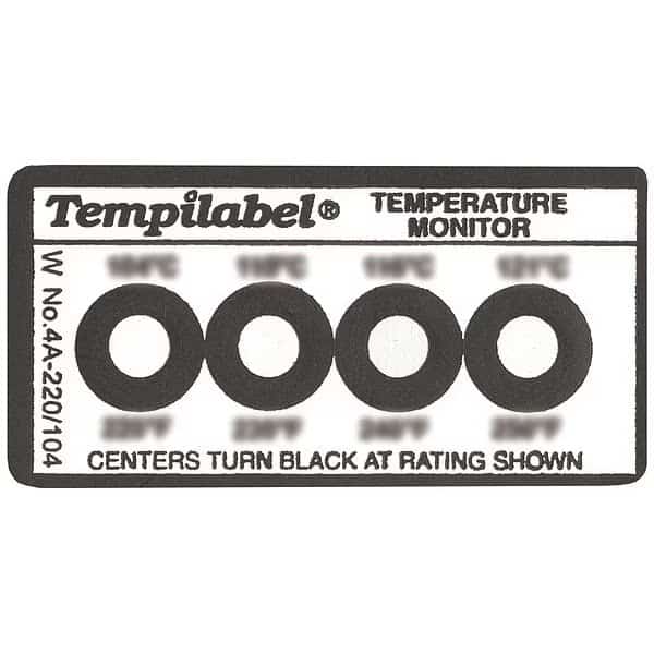 Non-Reversible Temp Indicator, Strip, PK10