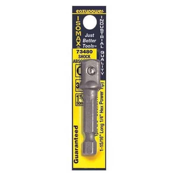 Socket Adapter, 1/4 Hex to 3/8 Sq., 2 In