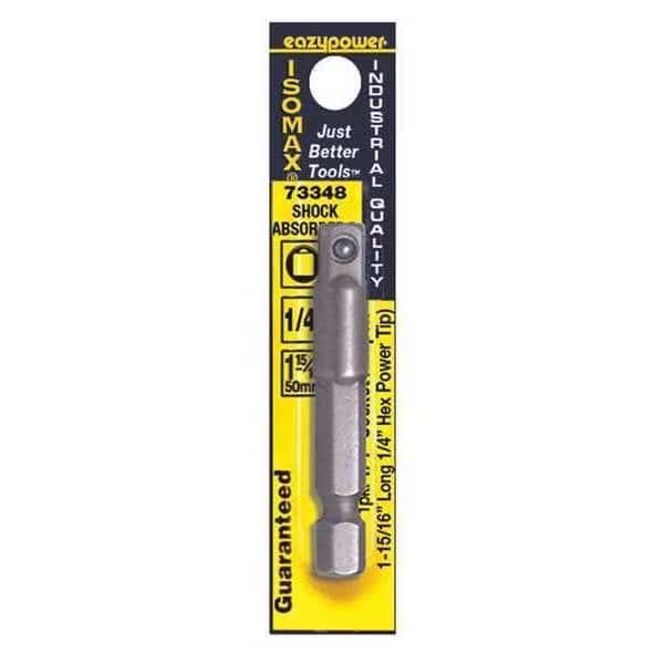 Socket Adapter, 1/4 Hex to 1/4 Sq., 2 In