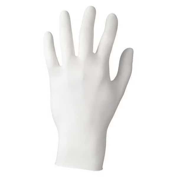VersaTouch 92-220 Chemical Resistant Gloves, Nitrile, 9 1/2 in L, 4.00 mil, White, S, 100 PK