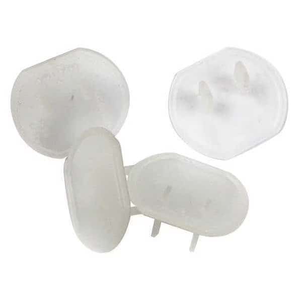 Outlet Safety Cap, For Use With Connector/Receptacle, 2 Wires, 2 Blades, Clear, 10 PK