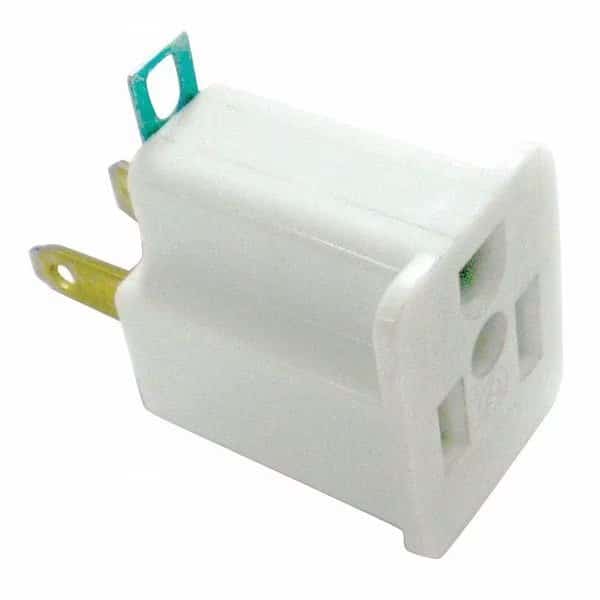 Plug Adapter, Surge, 1-15P, White