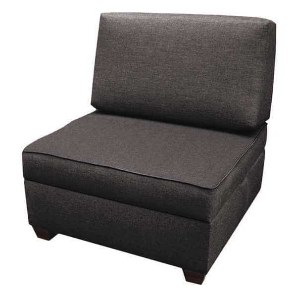36" Chair with Storage, Flint Grey