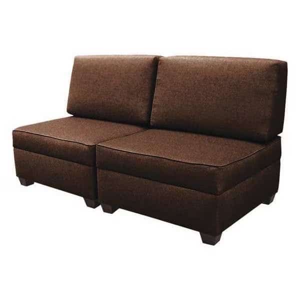 60" x 30" Sofa with Storage, Brown