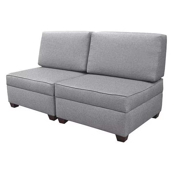 Storage Sofa 30"x60", Grey Performance Fabric
