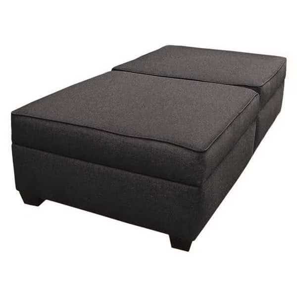36" x 72" Twin Bed/Bench with Storage, Flint Grey, DUOBED, Mfr# MFTWB-GR