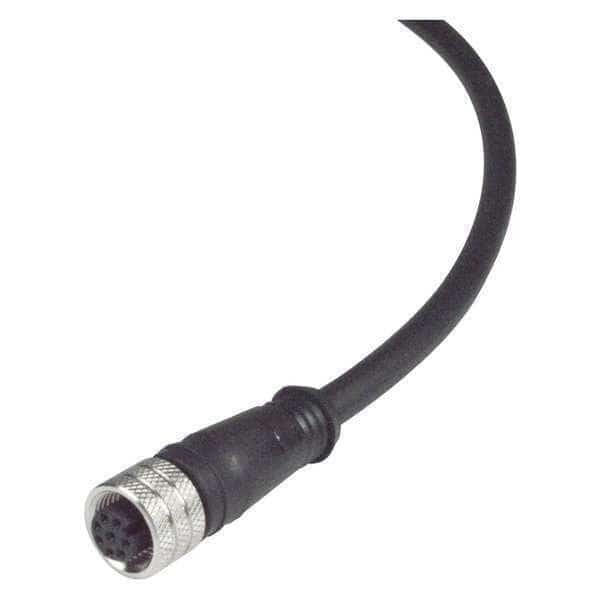 Cordset, 8 End 1 Pins, Cable 5m L, 2A Max, IFM, Mfr# E12166