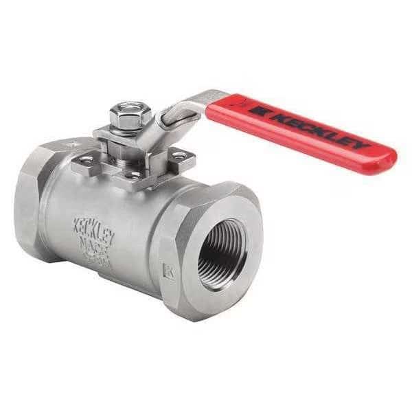 1" FNPT Stainless Steel Ball Valve Inline, KECKLEY, Mfr# BVS6THRSSPGSL-100