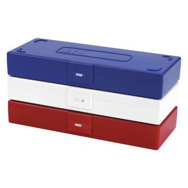 Microscope Slide Box, 50 Slots, Red